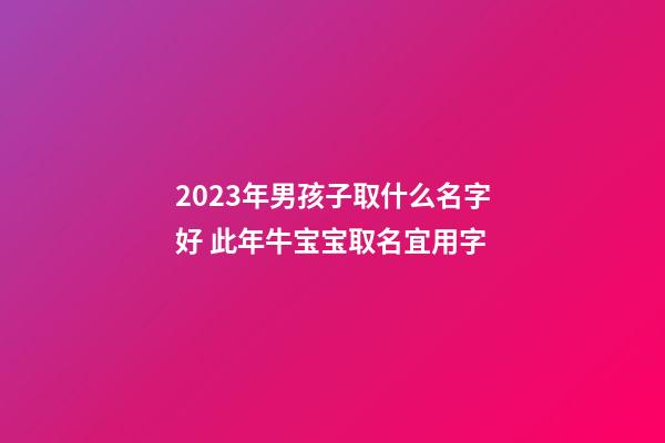 2023年男孩子取什么名字好 此年牛宝宝取名宜用字